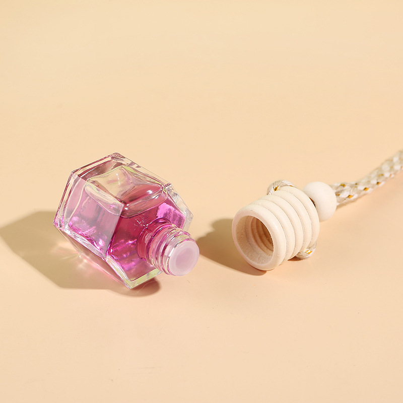 Round wood hexagonal Hanging Car Air Freshener