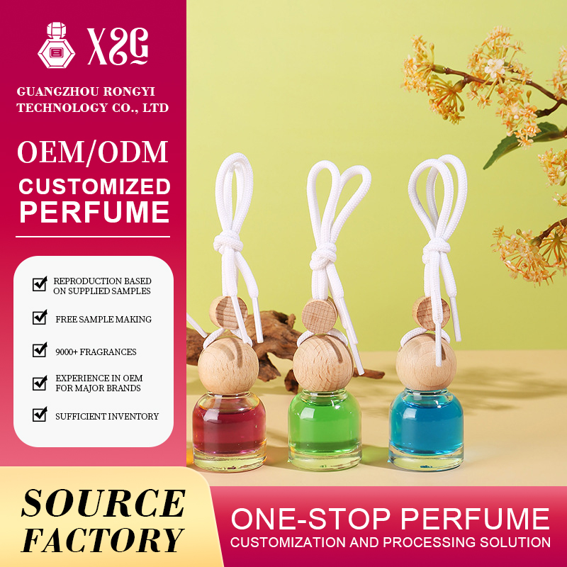 Car aroma pendant, round bottle with round lid