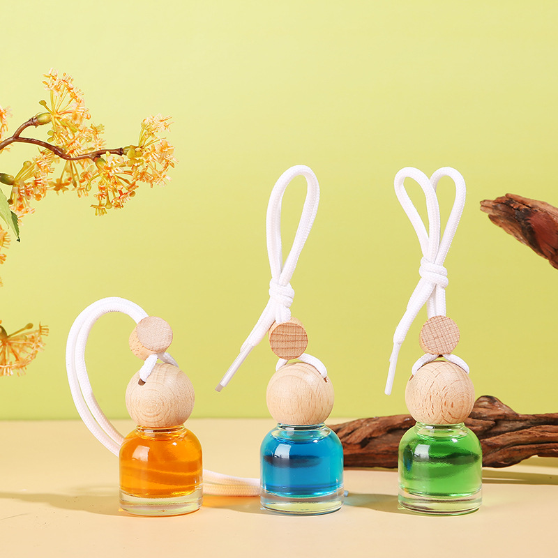 Car aroma pendant, round bottle with round lid - 2