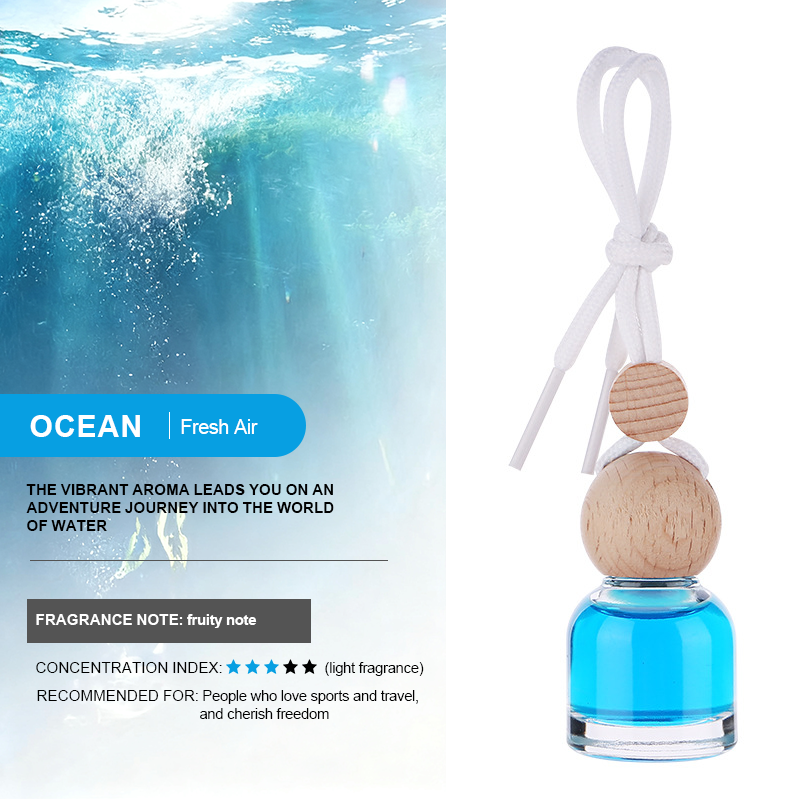 Car aroma pendant, round bottle with round lid - 8