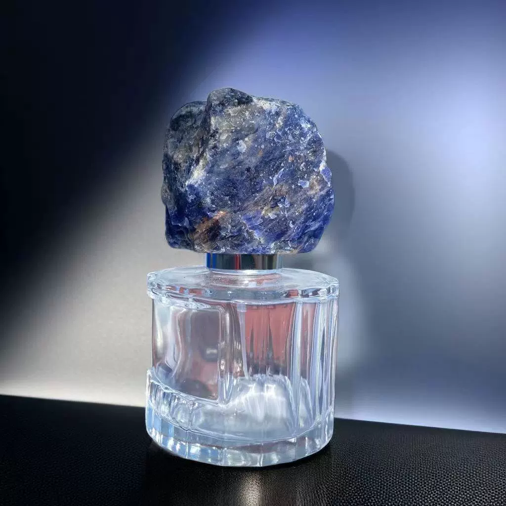 Raw Crystal Stone Cap & Gemstone Aromatherapy Perfume Bottle - 17