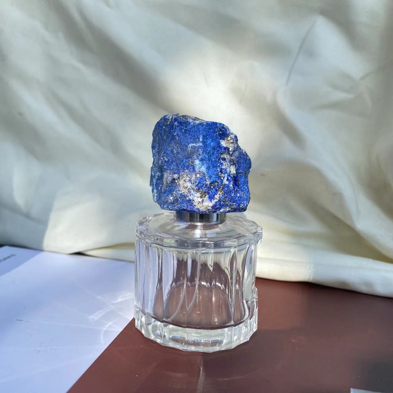 Raw Crystal Stone Cap & Gemstone Aromatherapy Perfume Bottle - 19