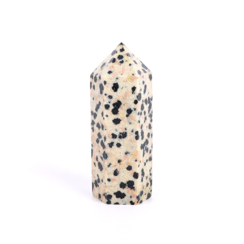 Natural rose quartz hexagonal prism - 5