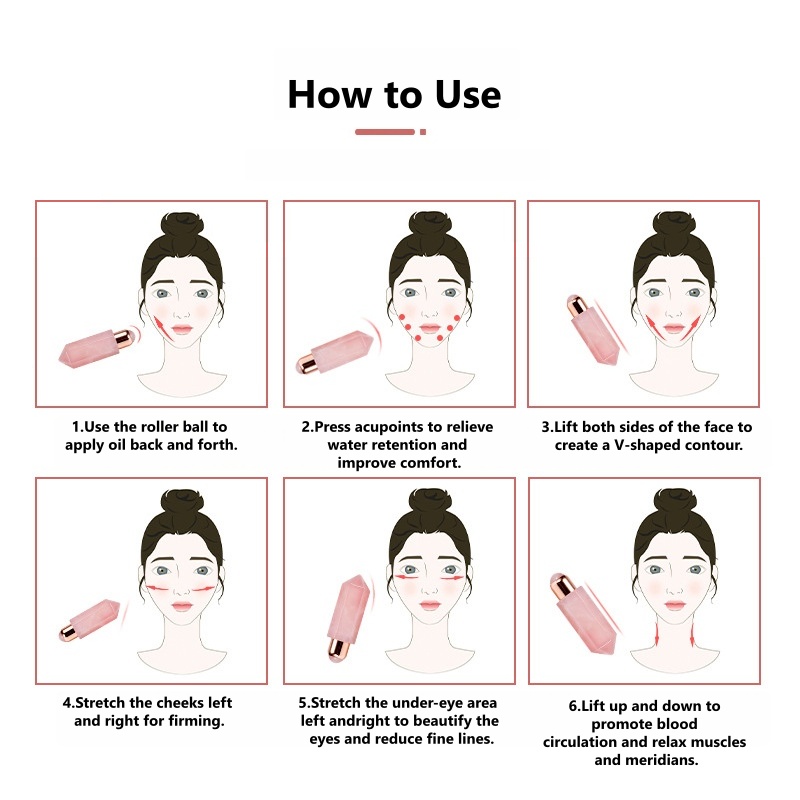 Natural jade bead roller massager  - 19