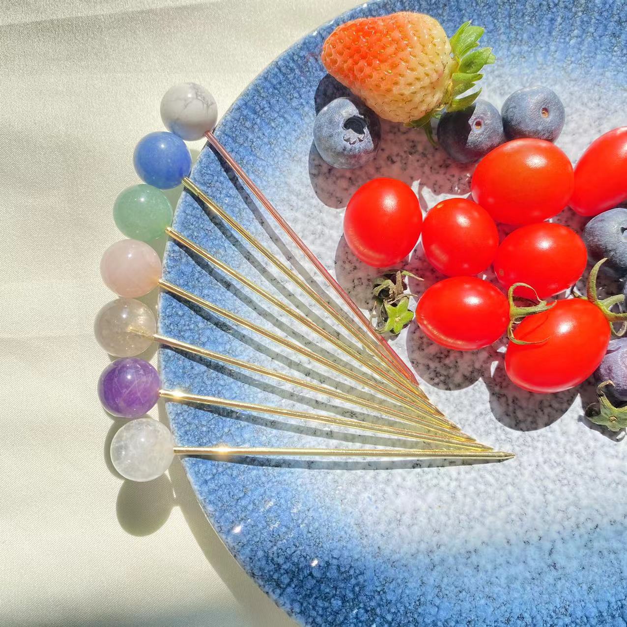 Crystal fruit skewer 