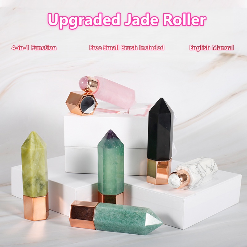 Natural jade bead roller massager 