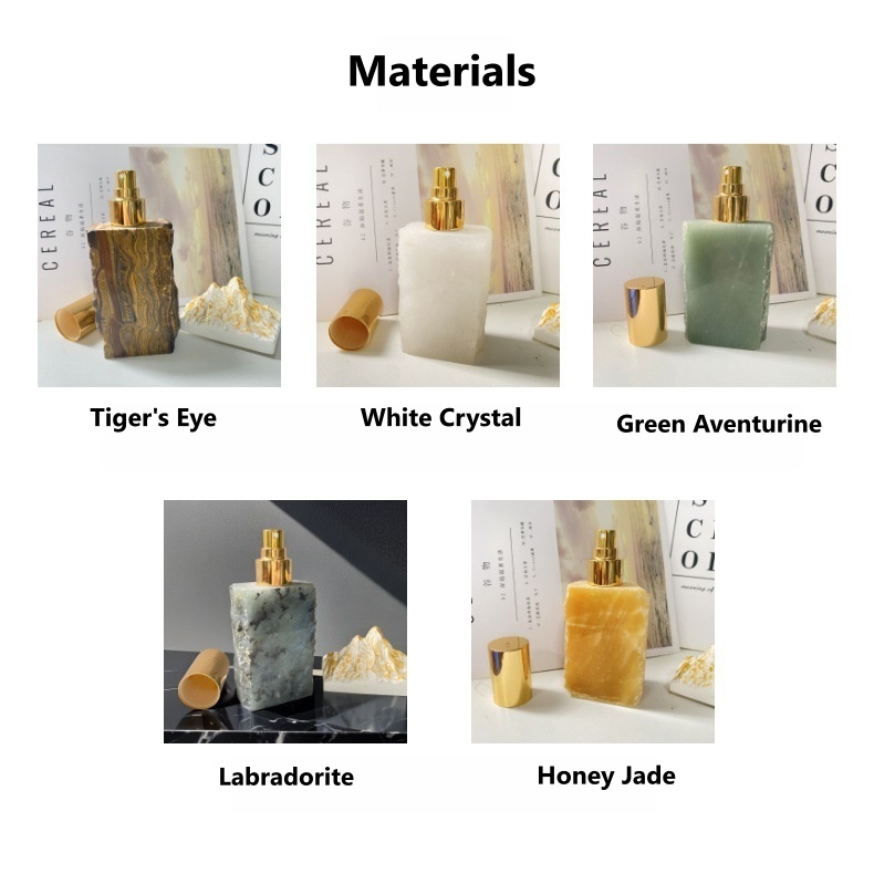 Natural pink crystal jade spray bottle - 13