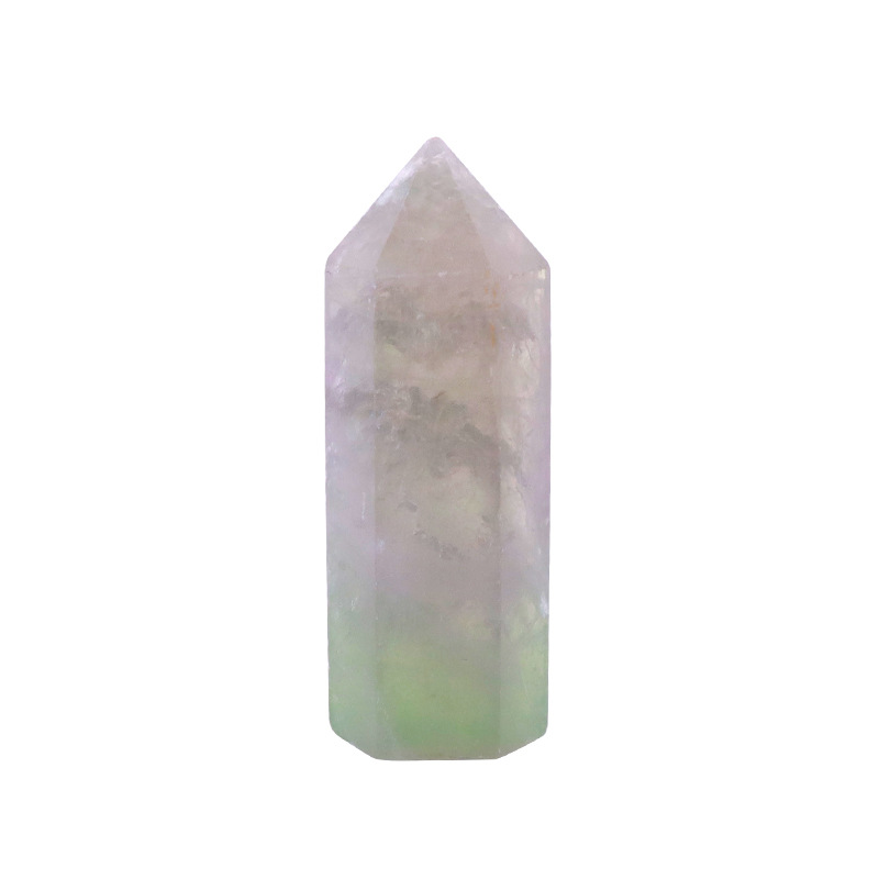 Natural rose quartz hexagonal prism - 25