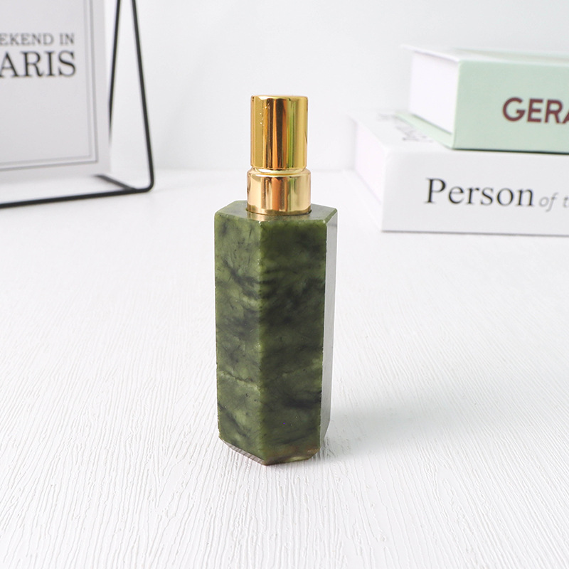 10ml Natural Stone Pink Crystal Jade Agate Refillable Perfume Bottle - 9