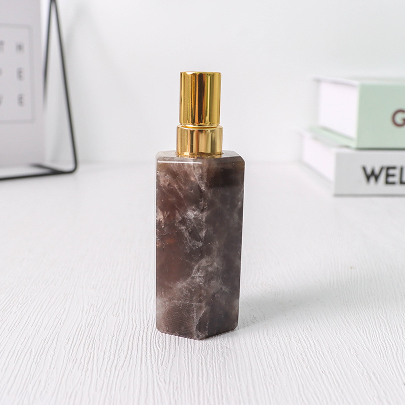 10ml Natural Stone Pink Crystal Jade Agate Refillable Perfume Bottle - 3