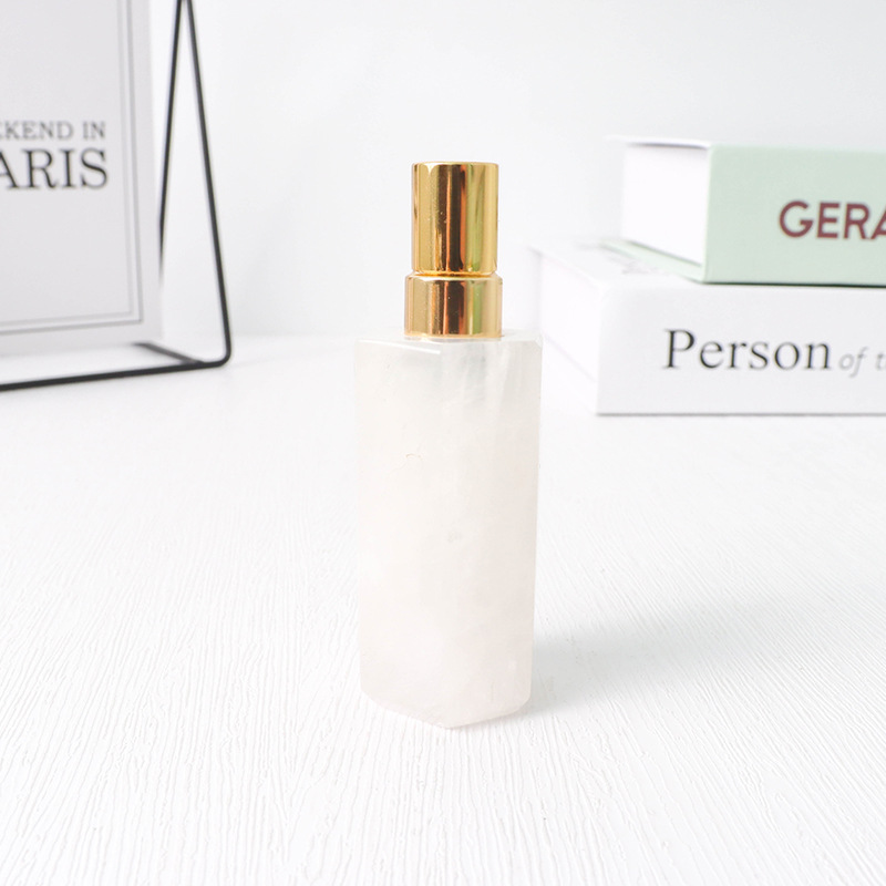 10ml Natural Stone Pink Crystal Jade Agate Refillable Perfume Bottle