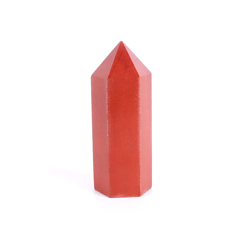 Natural rose quartz hexagonal prism - 14