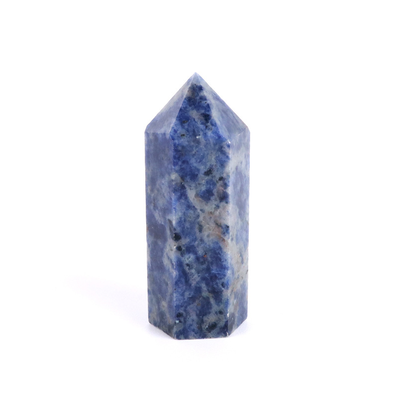 Natural rose quartz hexagonal prism - 18