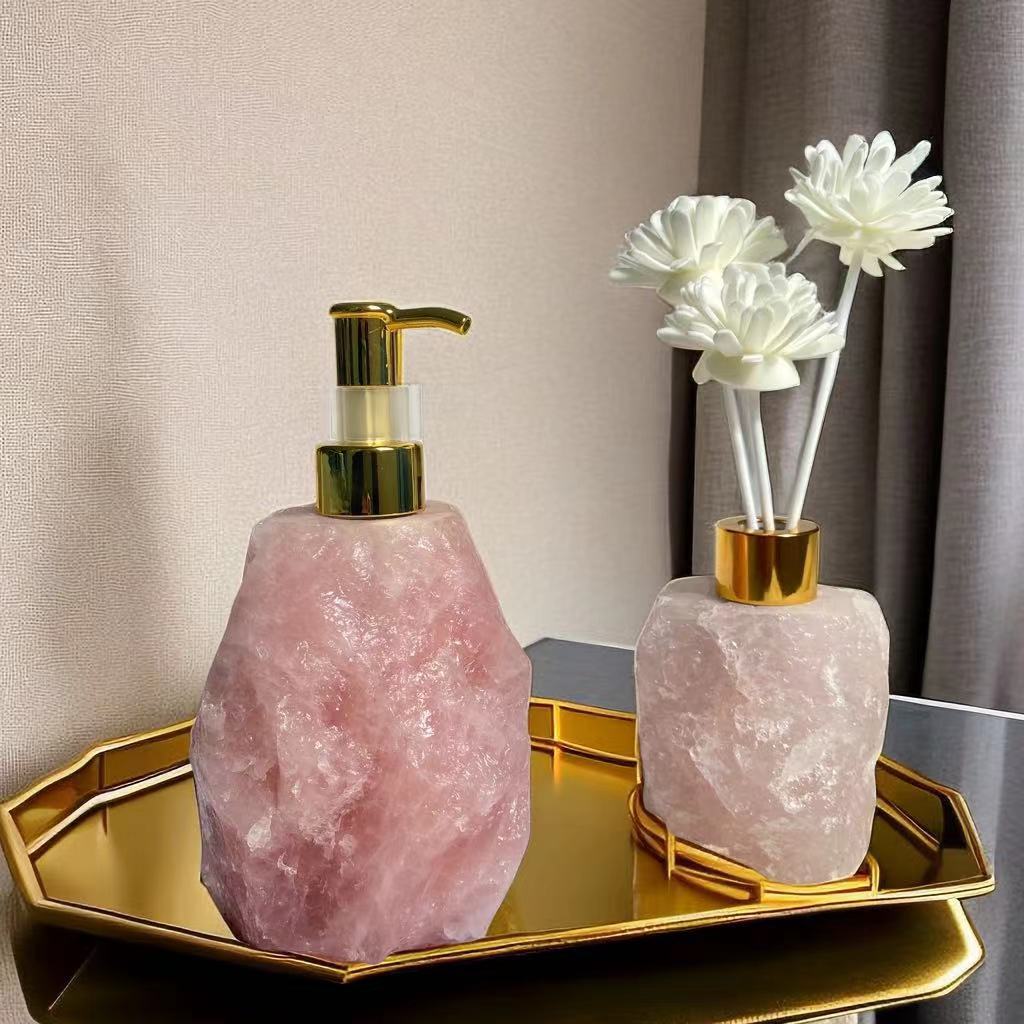 Raw crystal aromatherapy diffuser stone, scented gift crystal stone.
