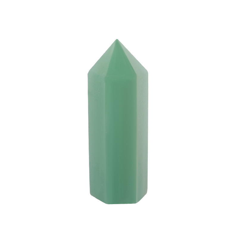 Natural rose quartz hexagonal prism - 20