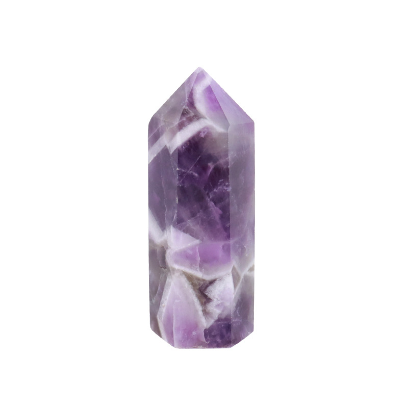 Natural rose quartz hexagonal prism - 26