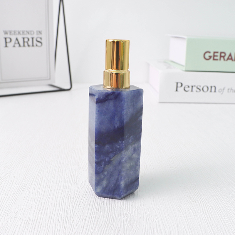 10ml Natural Stone Pink Crystal Jade Agate Refillable Perfume Bottle - 7