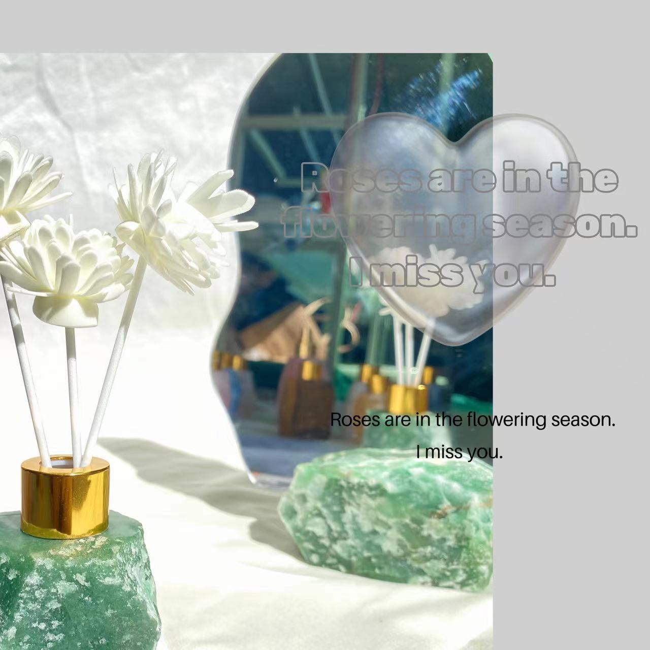 Raw crystal aromatherapy diffuser stone, scented gift crystal stone. - 3