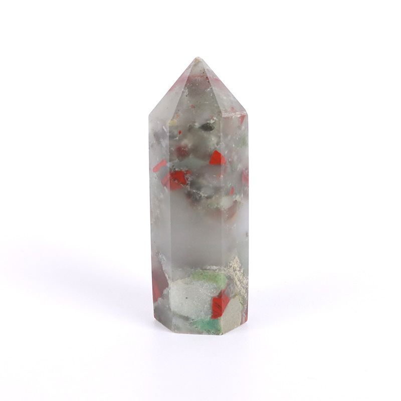 Natural rose quartz hexagonal prism - 23