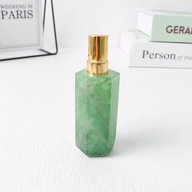 10ml Natural Stone Pink Crystal Jade Agate Refillable Perfume Bottle - 10