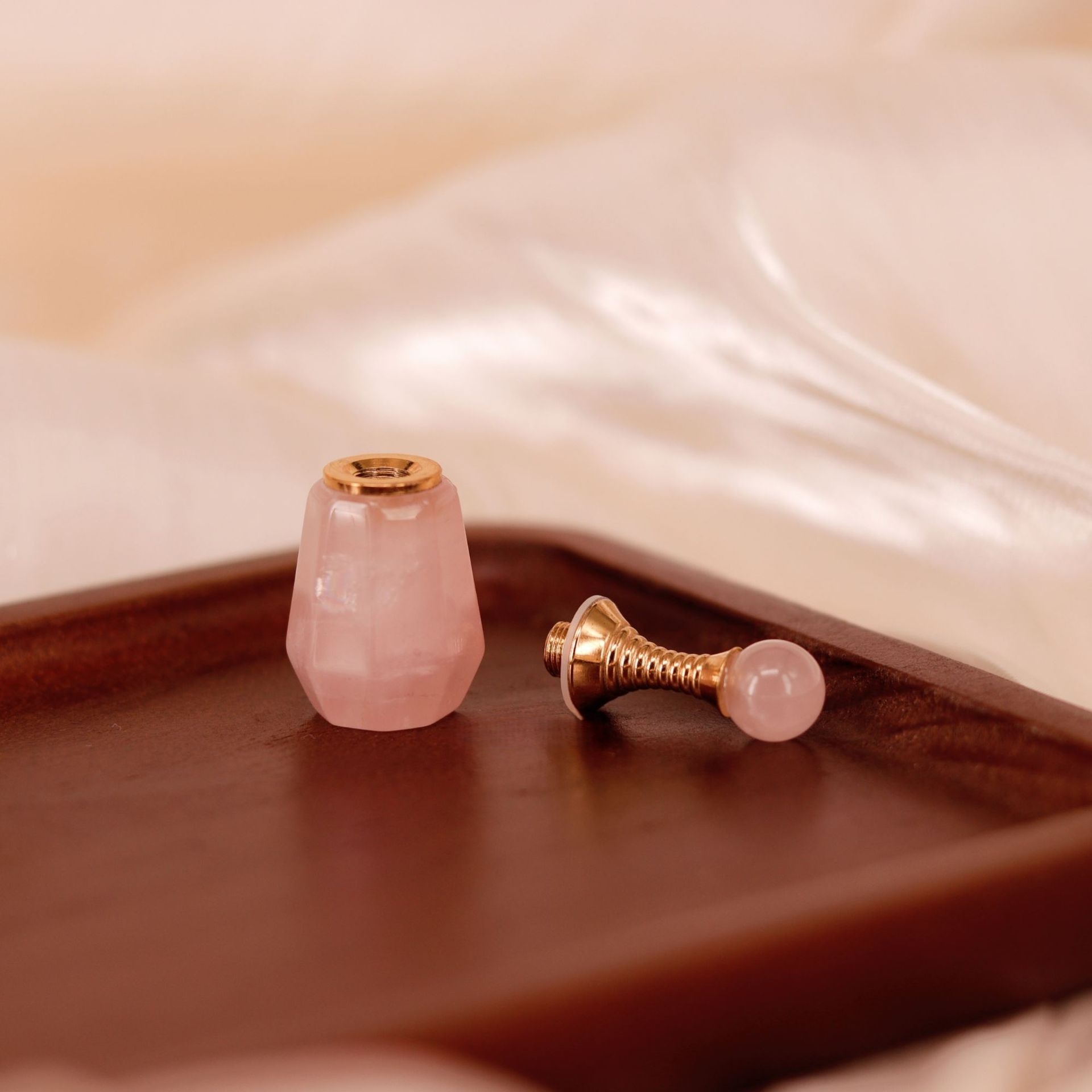 Teapot Crystal & Natural Stone Oil Perfume Pendant - 3