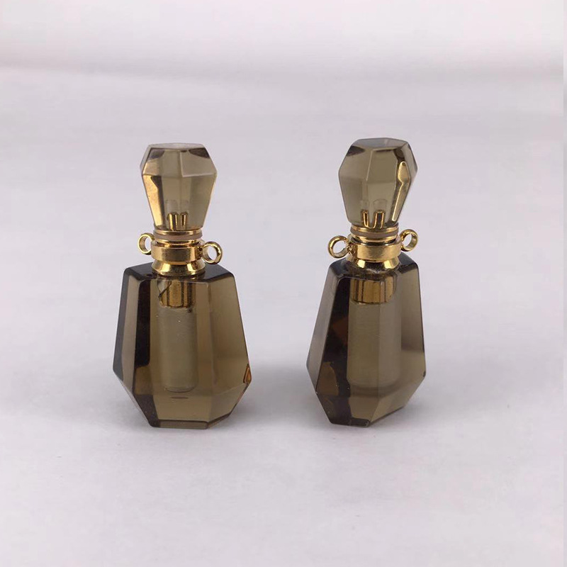 Multi-Faceted Crystal Perfume & Oil Pendant Necklace - 5
