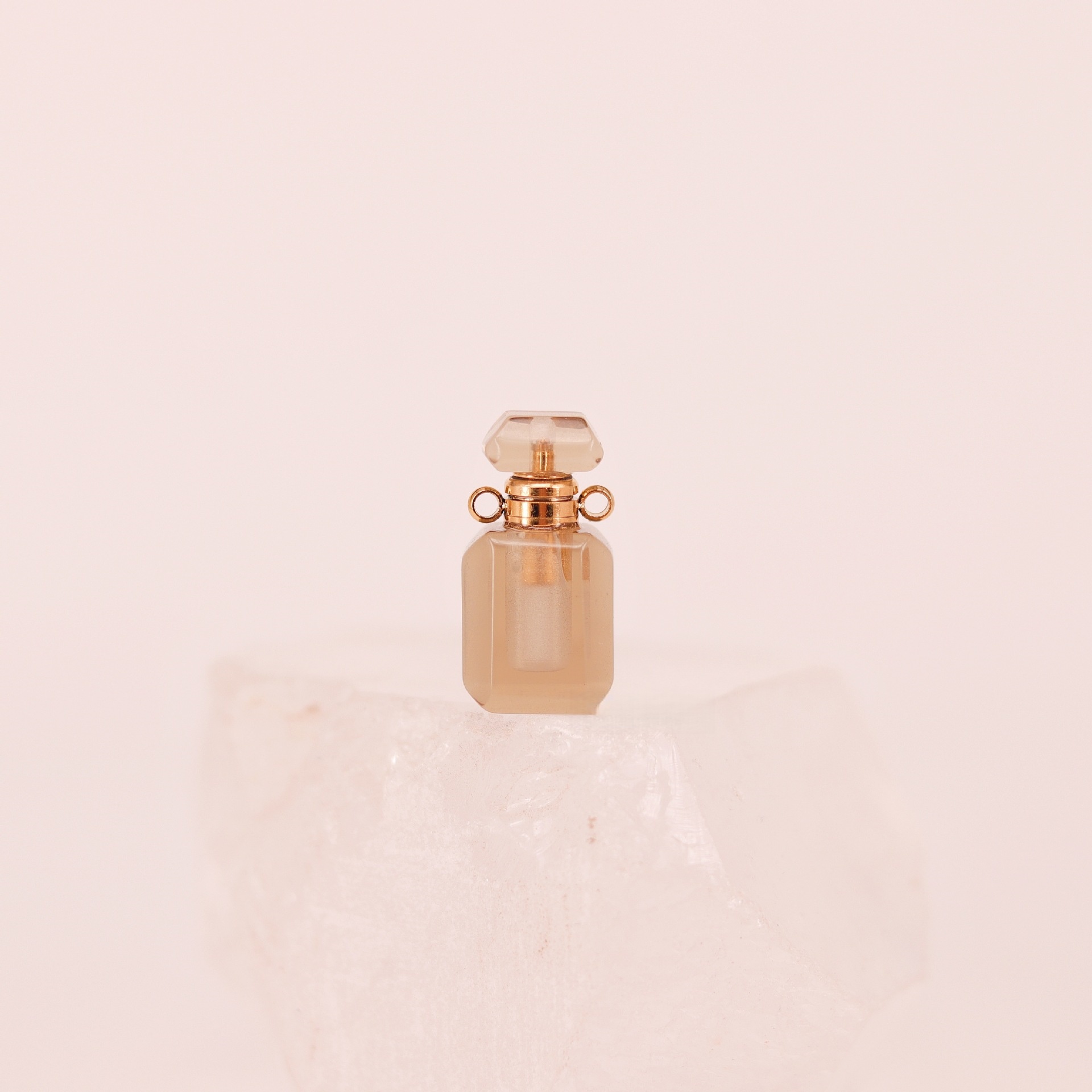 Natural crystal mini square necklace - 5