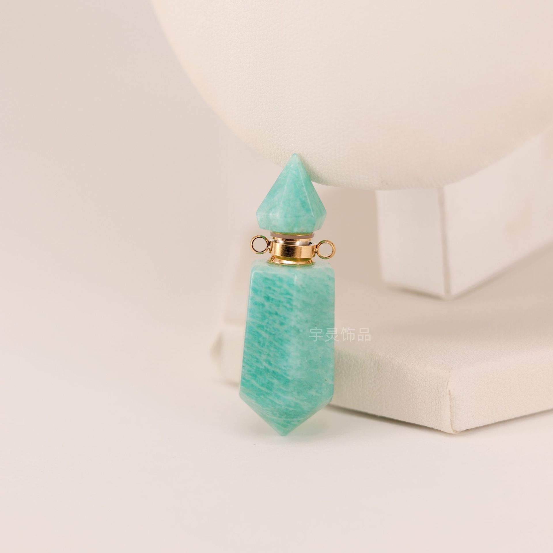 Natural Hexagonal Double-Terminated Crystal Pendant - 14