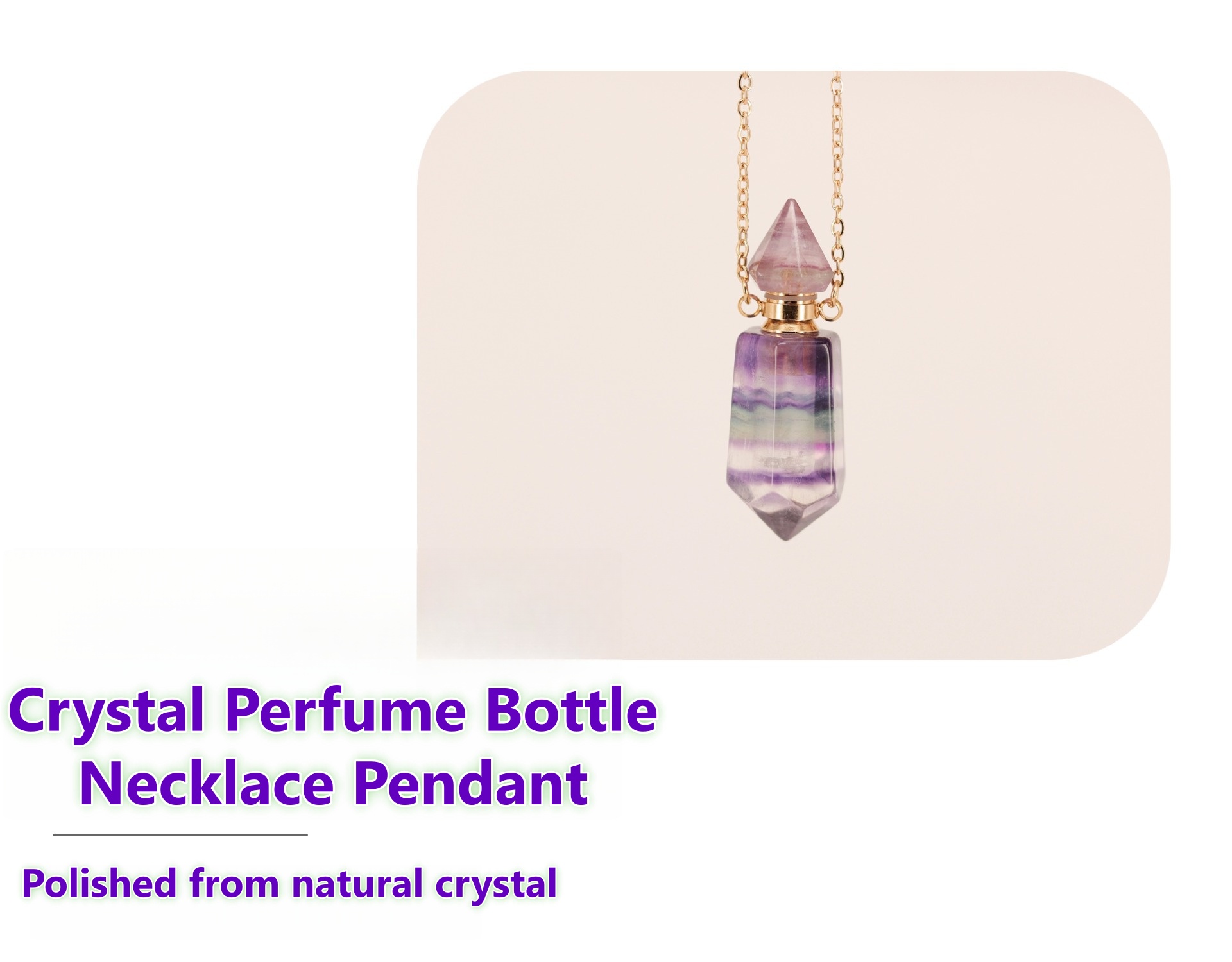 Natural Hexagonal Double-Terminated Crystal Pendant - 3