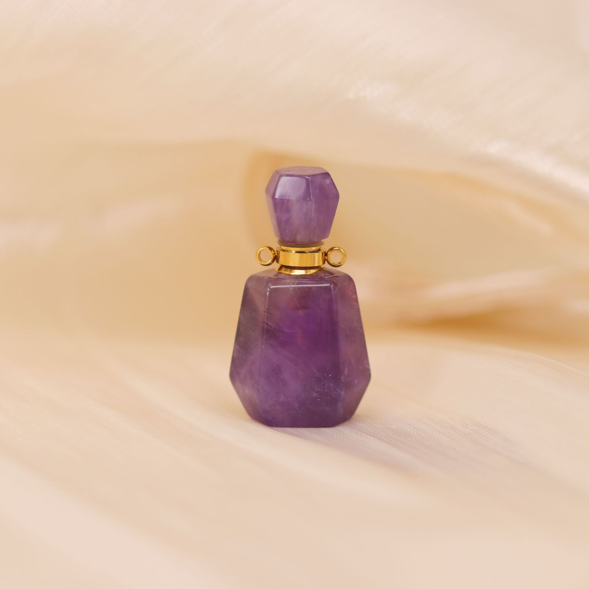 Multi-Faceted Crystal Perfume & Oil Pendant Necklace - 10