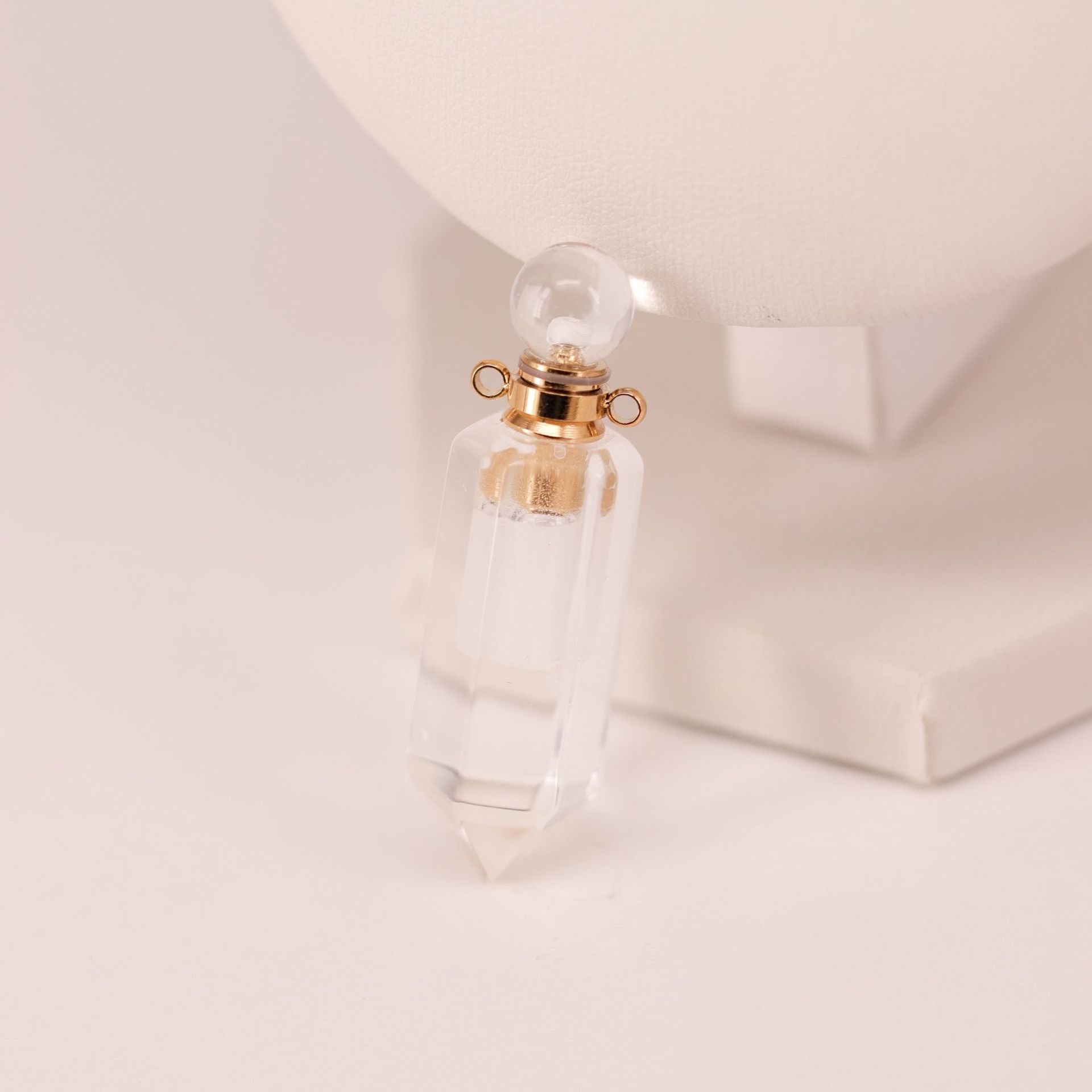 Hexagonal Crystal Roll-On Oil Pendant