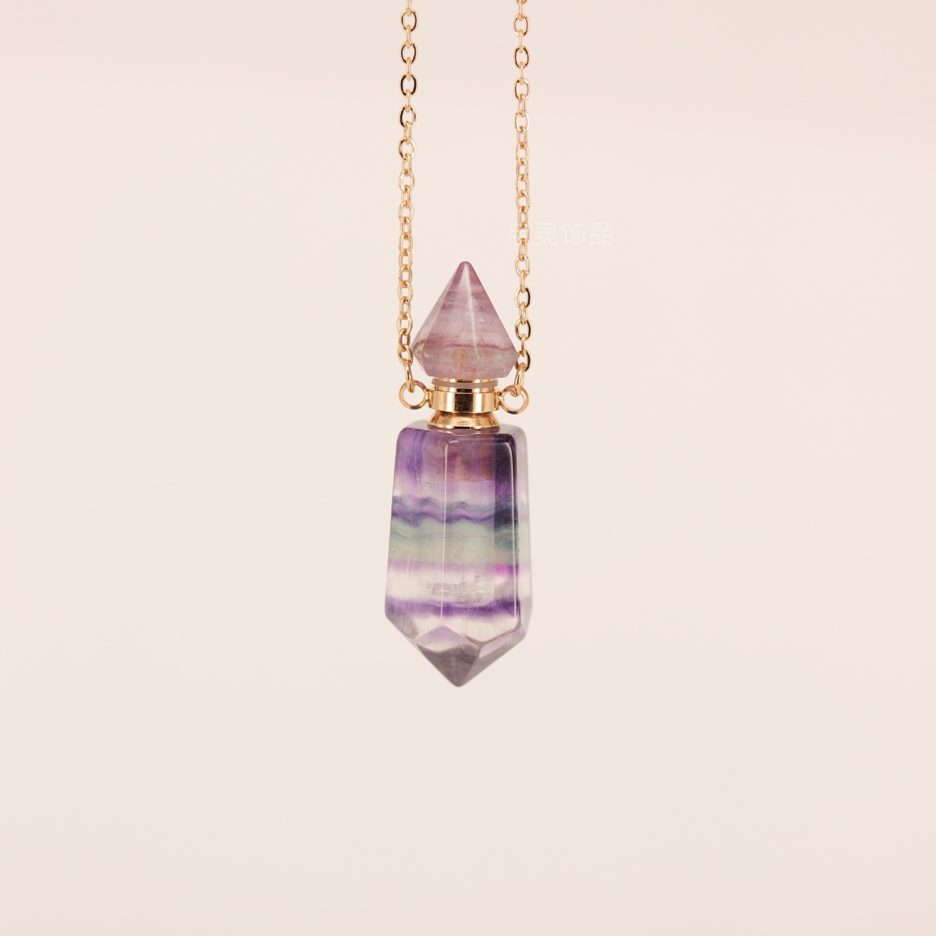 Natural Hexagonal Double-Terminated Crystal Pendant - 4