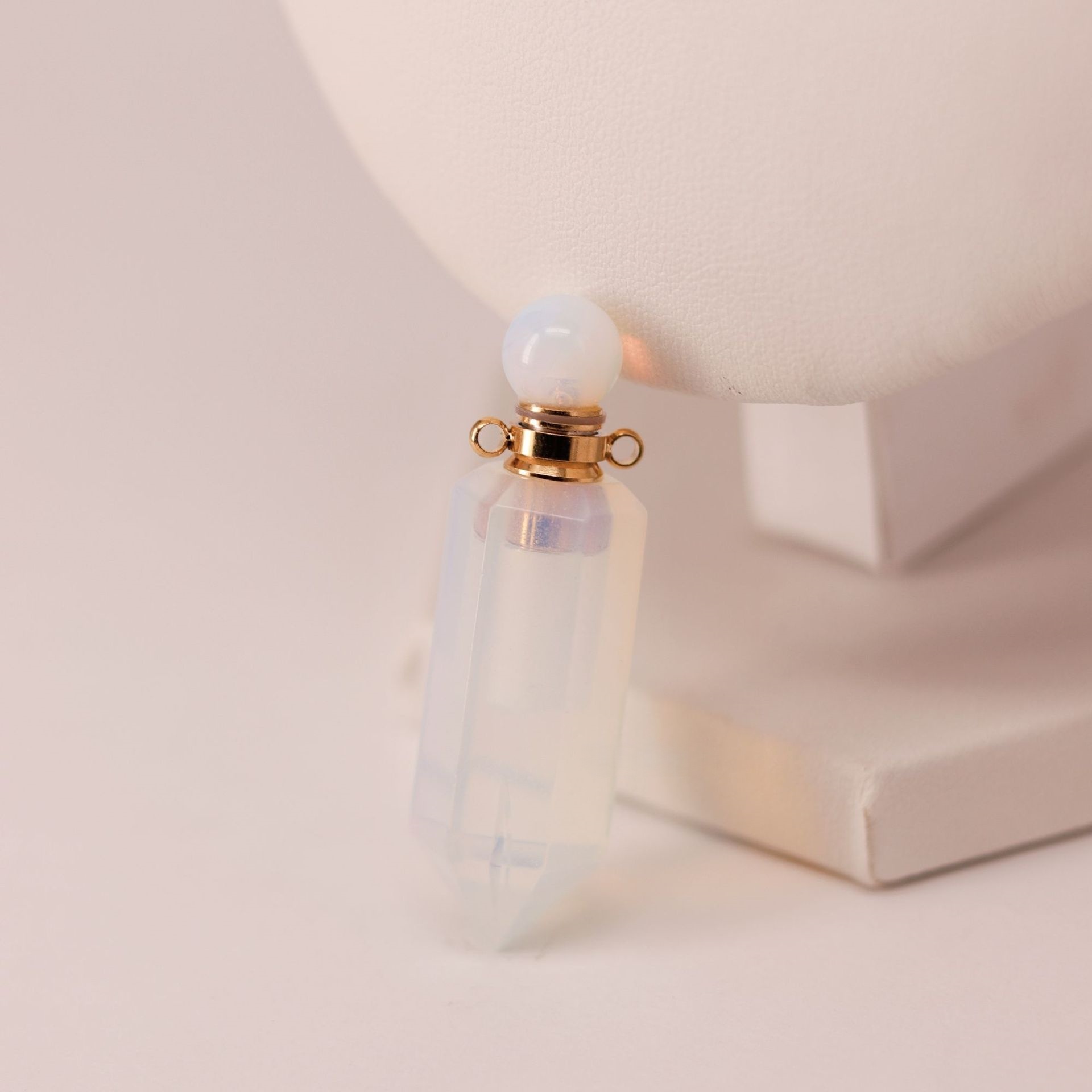 Hexagonal Crystal Roll-On Oil Pendant - 12