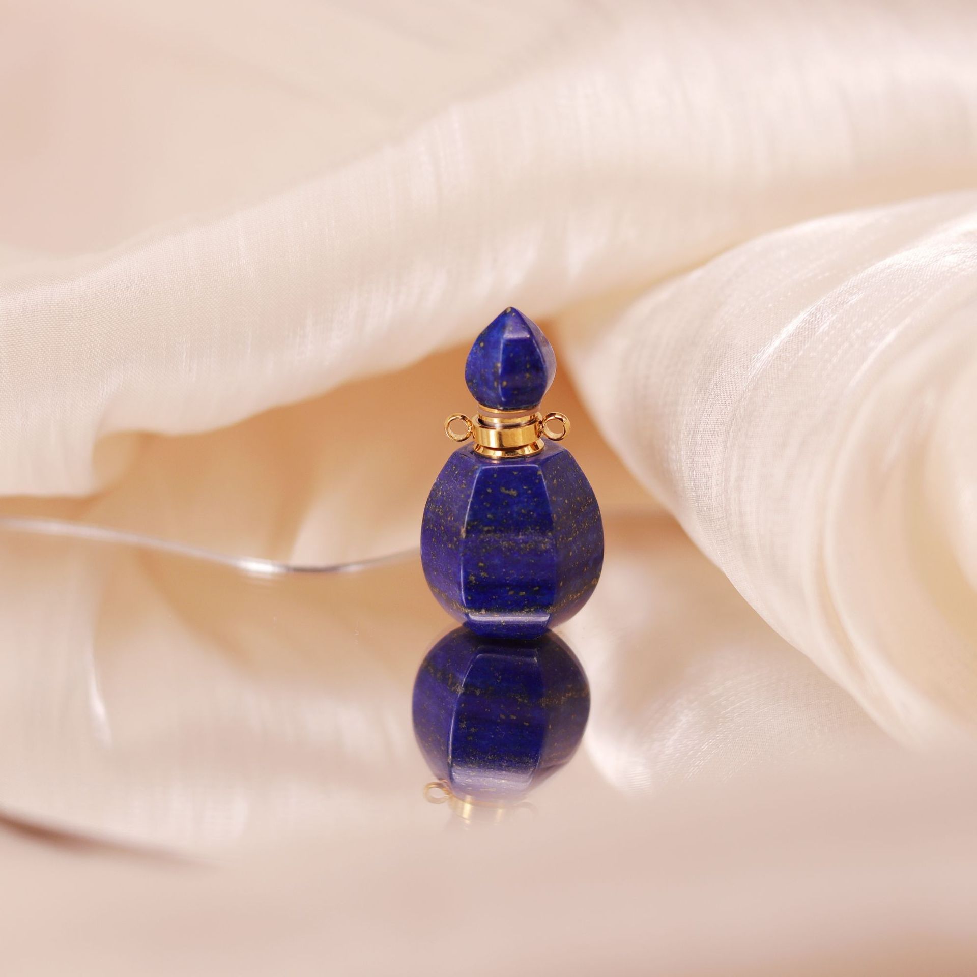 Natural crystal & gemstone flame-shaped necklace - 8